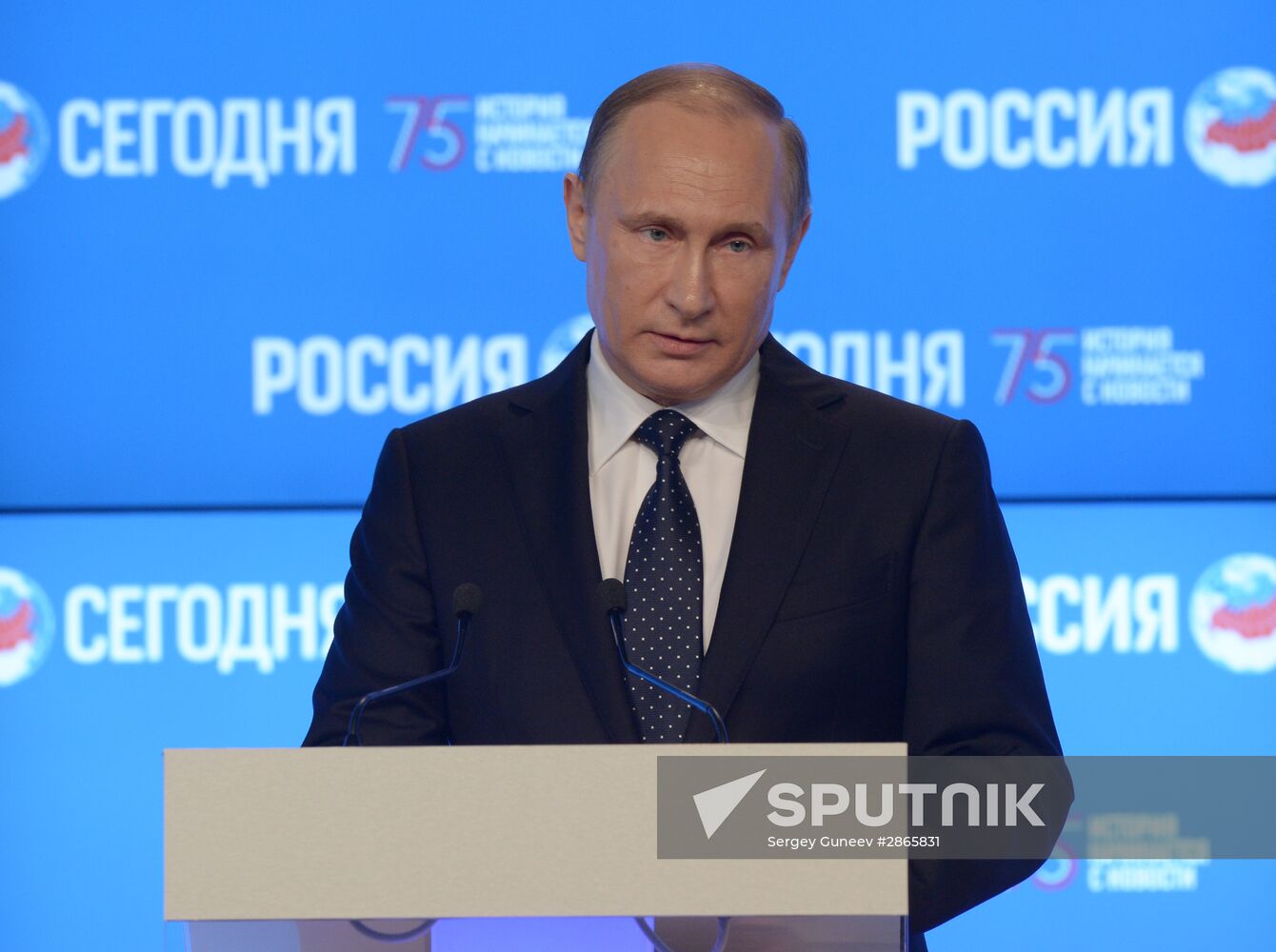 President Vladimir Putin visits Rossiya Segodnya International Information Agency