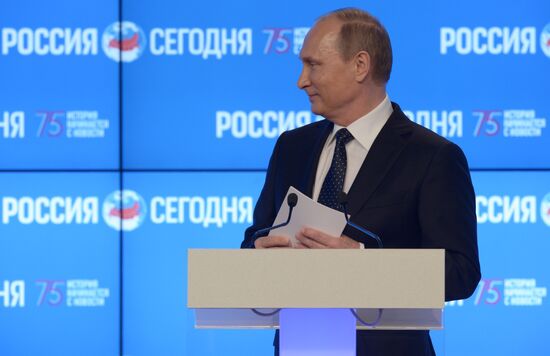 President Vladimir Putin visits Rossiya Segodnya International Information Agency