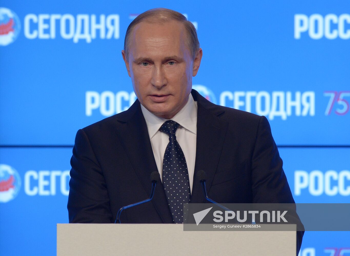 President Vladimir Putin visits Rossiya Segodnya International Information Agency