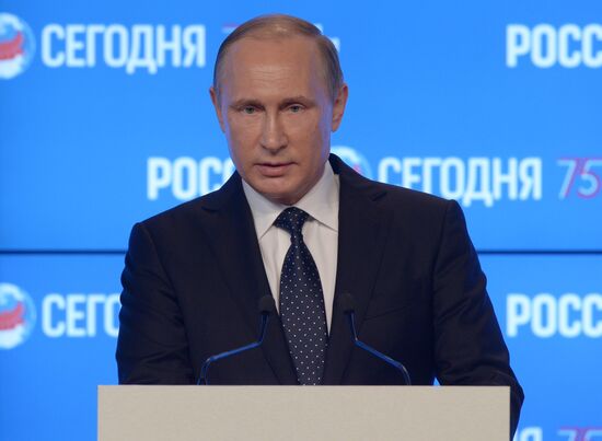 President Vladimir Putin visits Rossiya Segodnya International Information Agency
