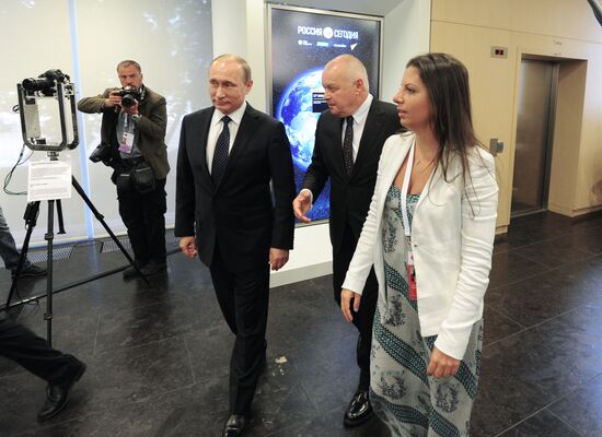 President Vladimir Putin visits Rossiya Segodnya International Information Agency