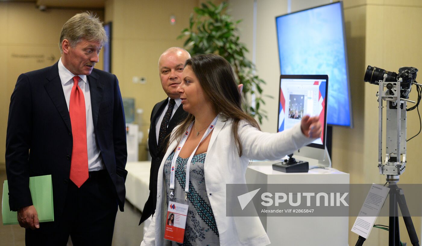 President Vladimir Putin visits Rossiya Segodnya International Information Agency