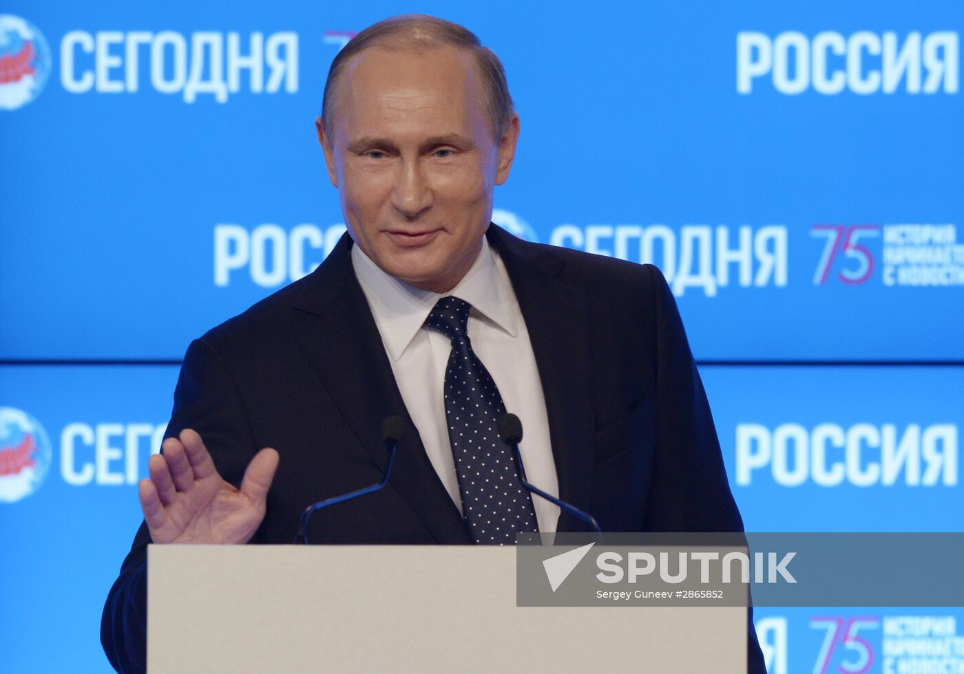 President Vladimir Putin visits Rossiya Segodnya International Information Agency