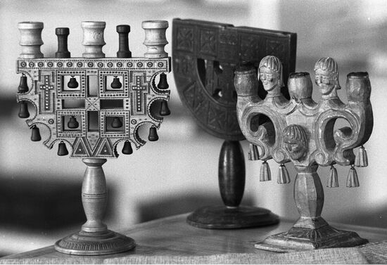Wooden candle holders