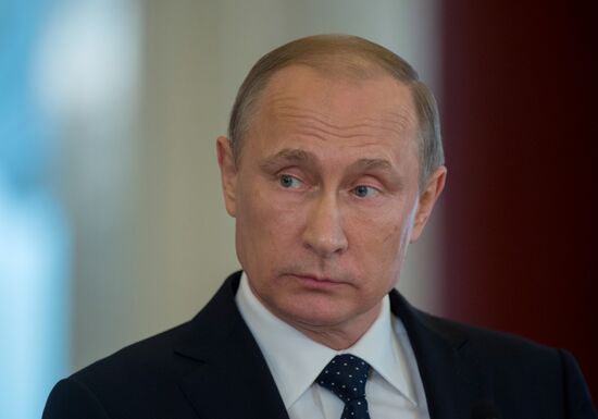 Russian Russian President Vladimir Putin meets with Israeli Prime Minister Benjamin Netanyahu