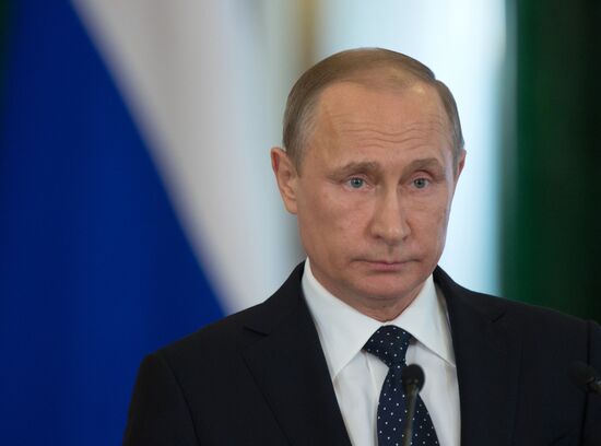 Russian Russian President Vladimir Putin meets with Israeli Prime Minister Benjamin Netanyahu