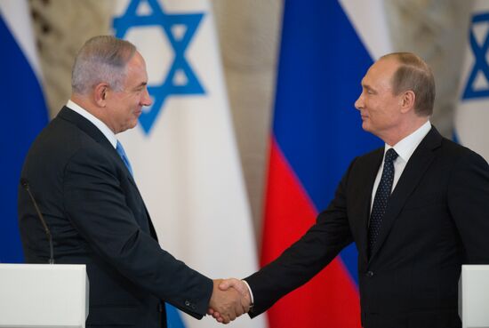 Russian Russian President Vladimir Putin meets with Israeli Prime Minister Benjamin Netanyahu