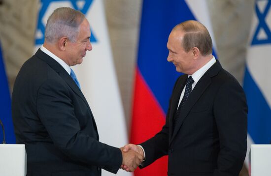 Russian Russian President Vladimir Putin meets with Israeli Prime Minister Benjamin Netanyahu