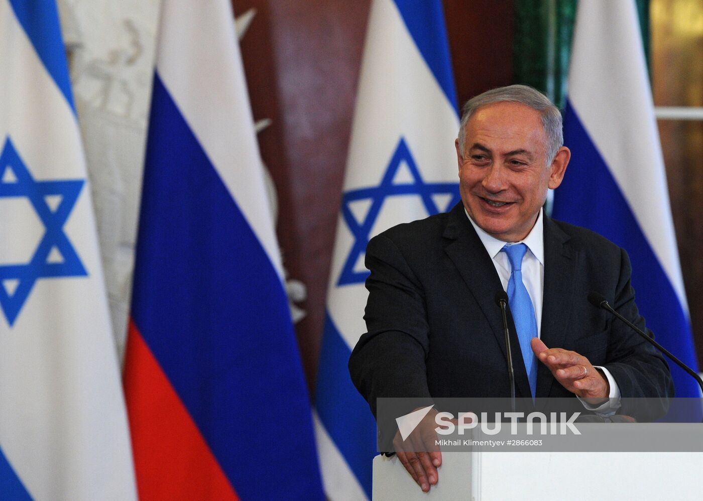 Russian Russian President Vladimir Putin meets with Israeli Prime Minister Benjamin Netanyahu