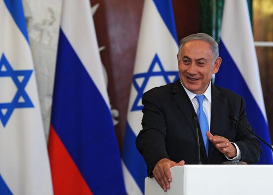 Russian Russian President Vladimir Putin meets with Israeli Prime Minister Benjamin Netanyahu
