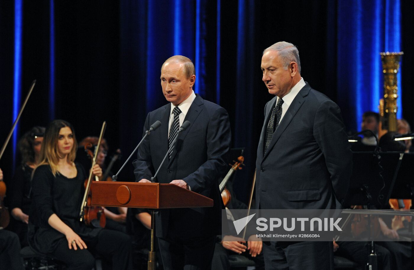 Russian Russian President Vladimir Putin meets with Israeli Prime Minister Benjamin Netanyahu