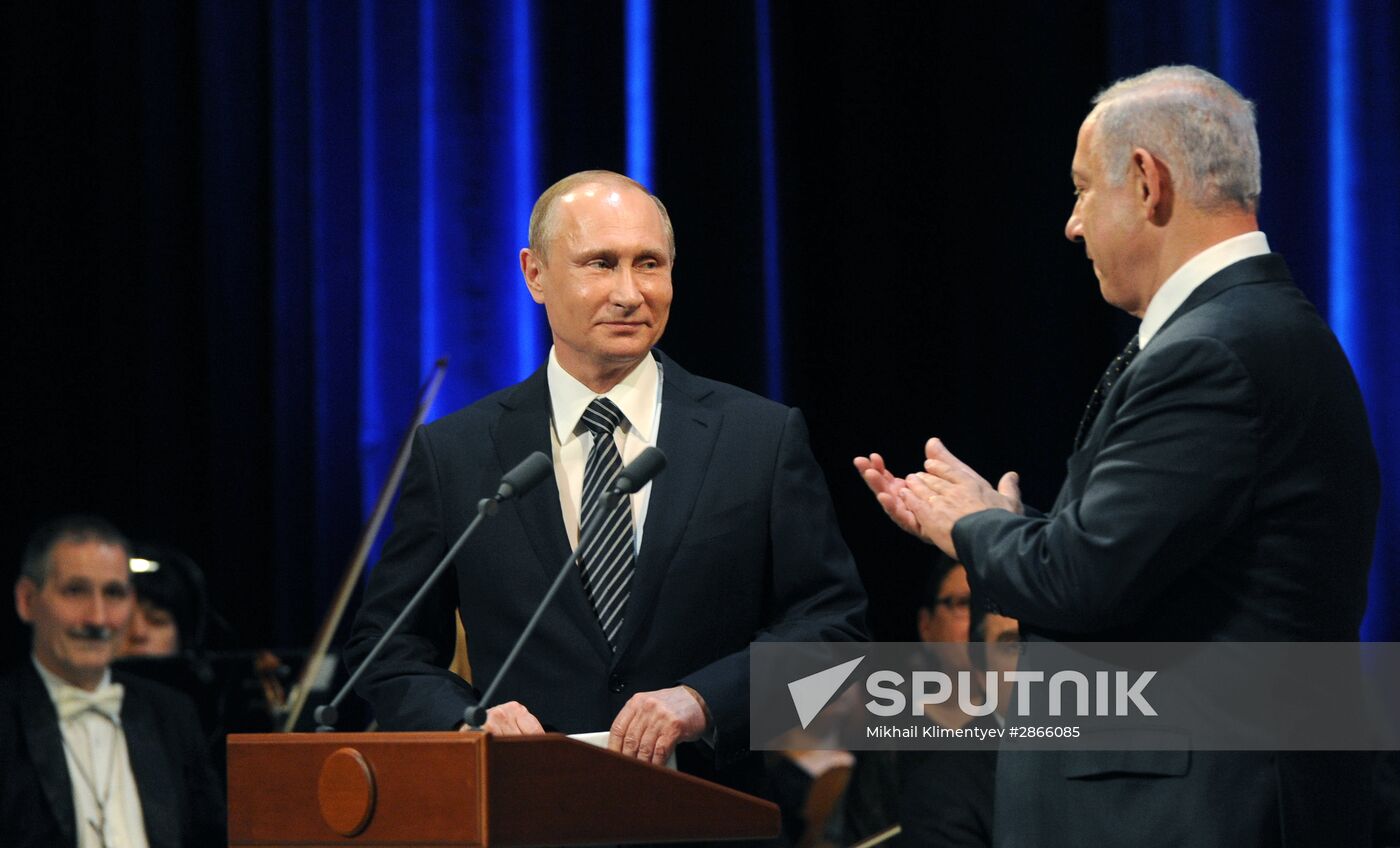 Russian Russian President Vladimir Putin meets with Israeli Prime Minister Benjamin Netanyahu