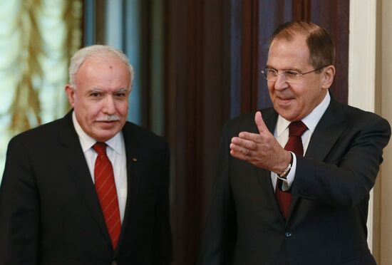Foreign Minister Sergey Lavrov meets with Foreign Minister of Palestine Riad Malki