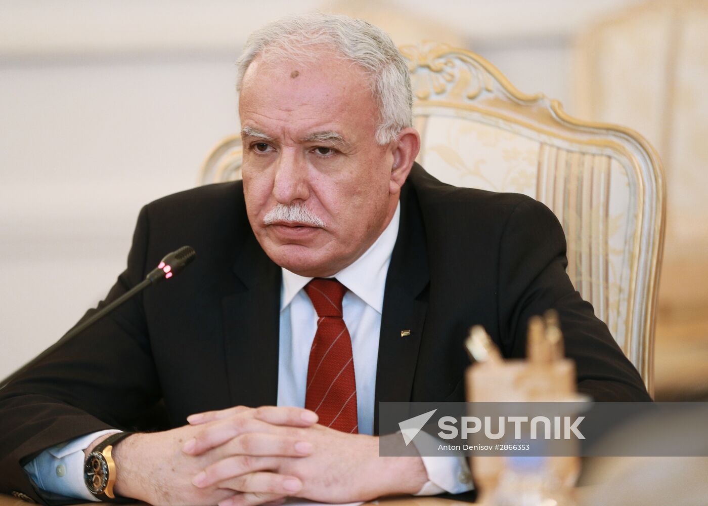 Foreign Minister Sergey Lavrov meets with Foreign Minister of Palestine Riad Malki