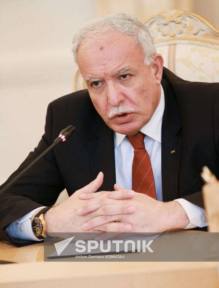 Foreign Minister Sergey Lavrov meets with Foreign Minister of Palestine Riad Malki