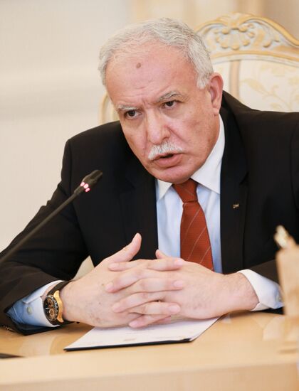 Foreign Minister Sergey Lavrov meets with Foreign Minister of Palestine Riad Malki