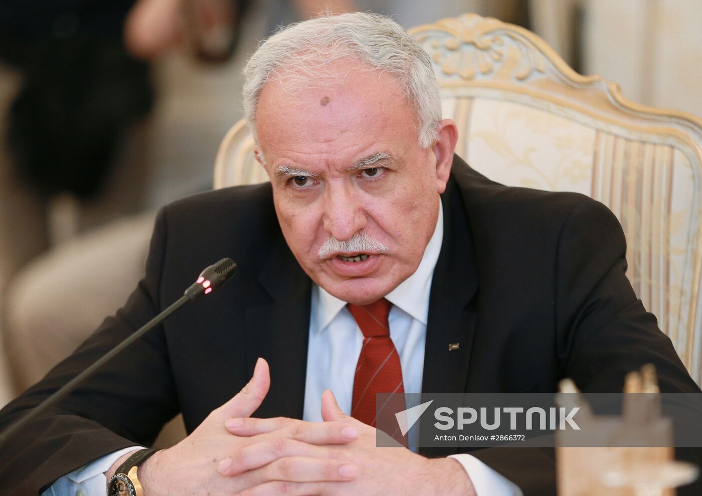 Foreign Minister Sergey Lavrov meets with Foreign Minister of Palestine Riad Malki