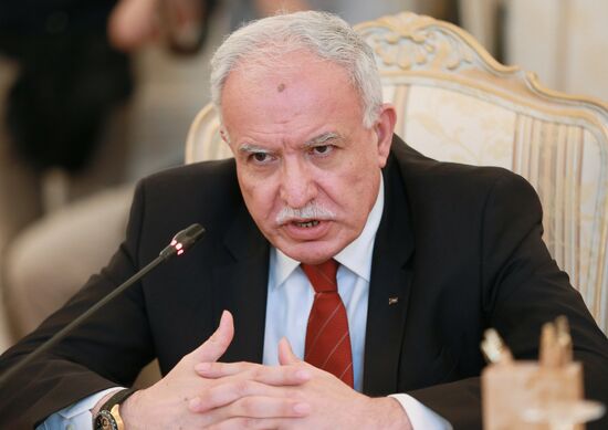Foreign Minister Sergey Lavrov meets with Foreign Minister of Palestine Riad Malki