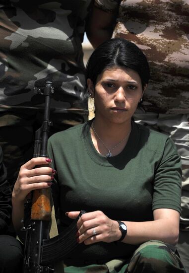 Kurdish fighters against ISIS