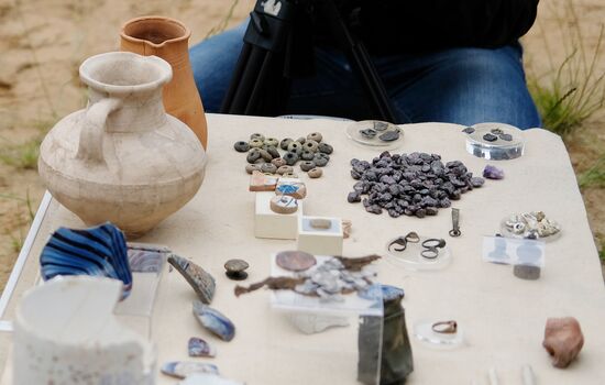 Archaeological excavation in Zaryadye Park