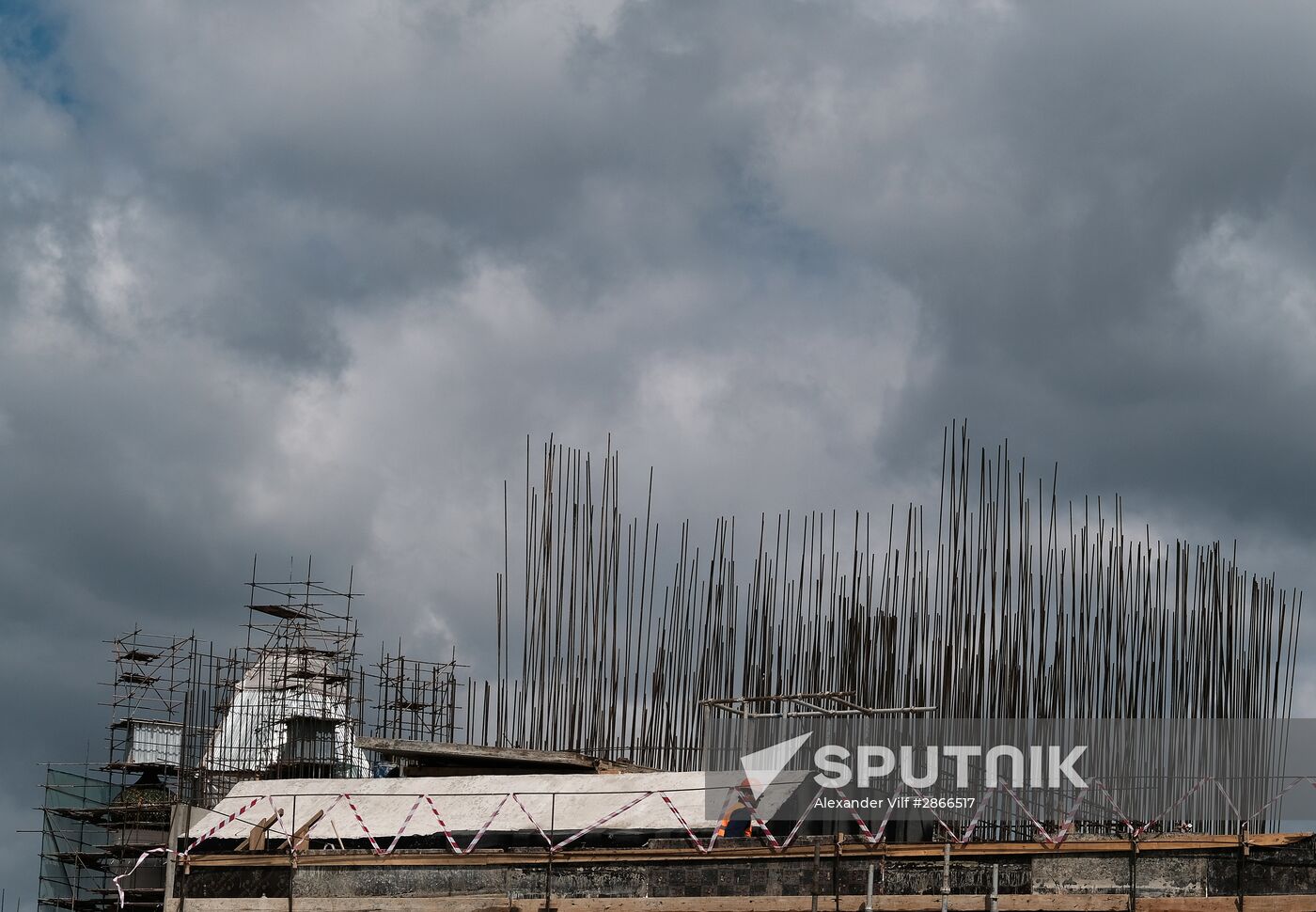 Construction of Zaryadye Park