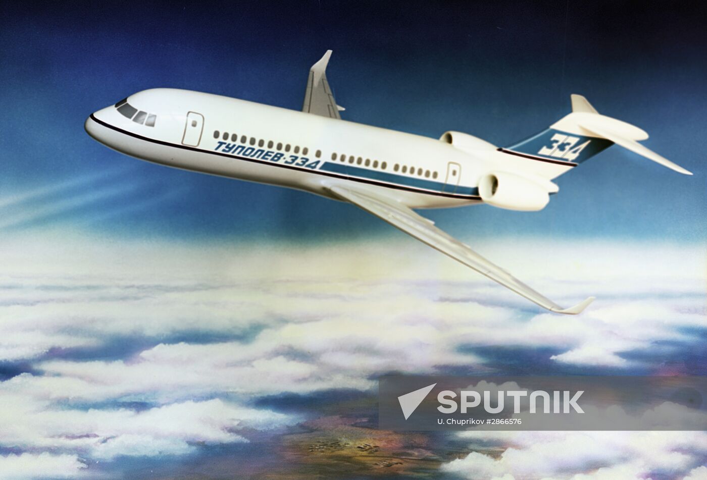 Tu-134 passenger jet plane