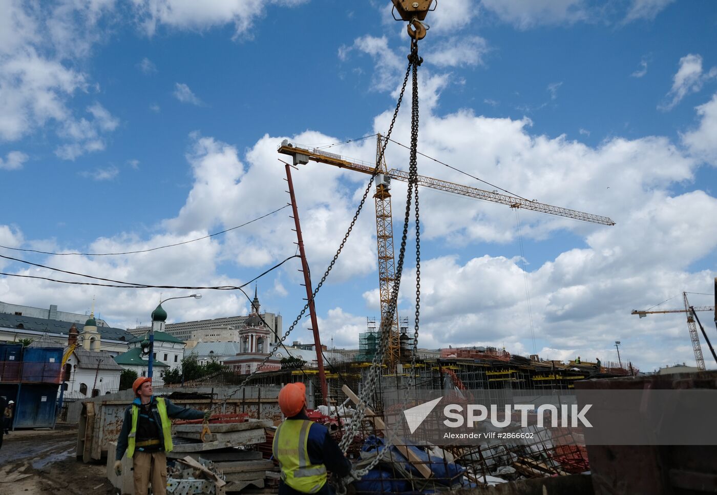 Construction of Zaryadye Park
