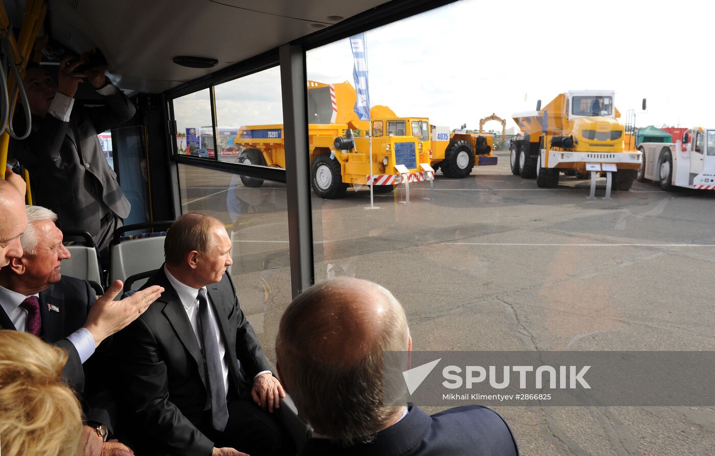 Russian President Vladimir Putin visits Belarus