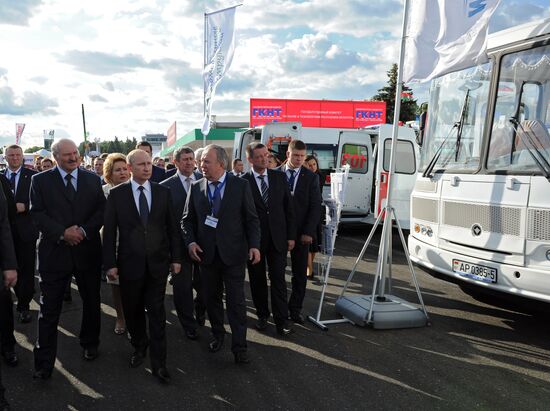 Russian President Vladimir Putin visits Belarus