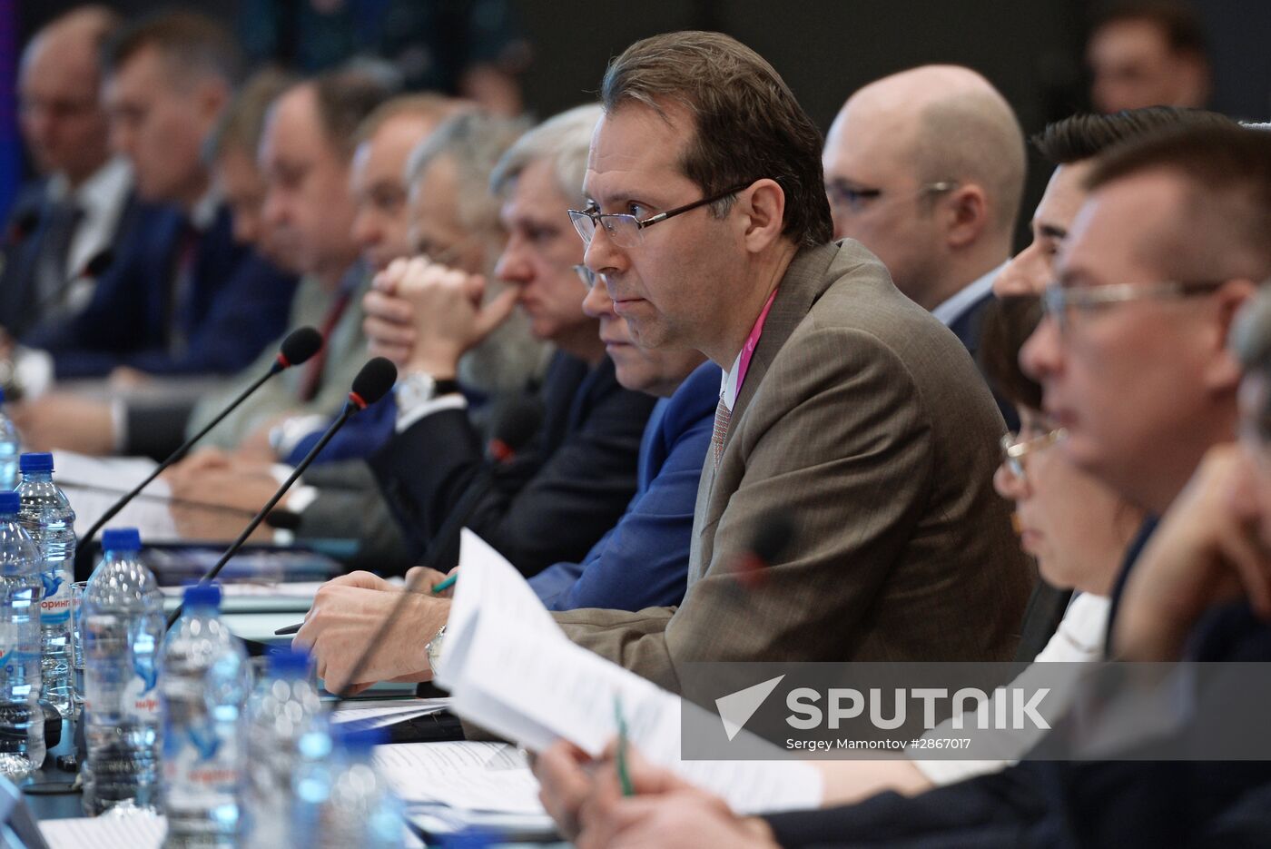 Russian Deputy Prime Minister Dmitry Rogozin attends Technoprom 2016 expo in Novosibirsk