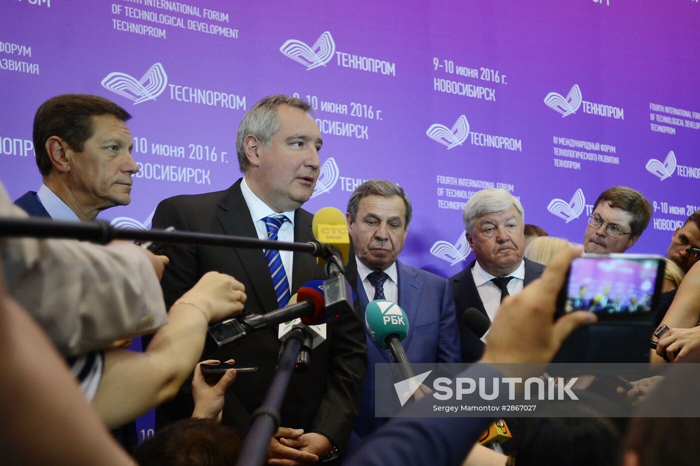 Russian Deputy Prime Minister Dmitry Rogozin attends Technoprom 2016 expo in Novosibirsk