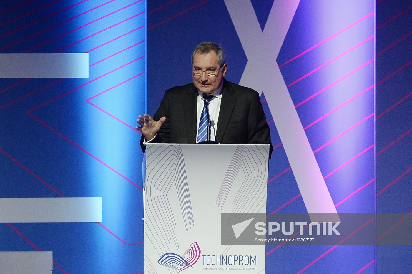 Russian Deputy Prime Minister Dmitry Rogozin attends Technoprom 2016 expo in Novosibirsk