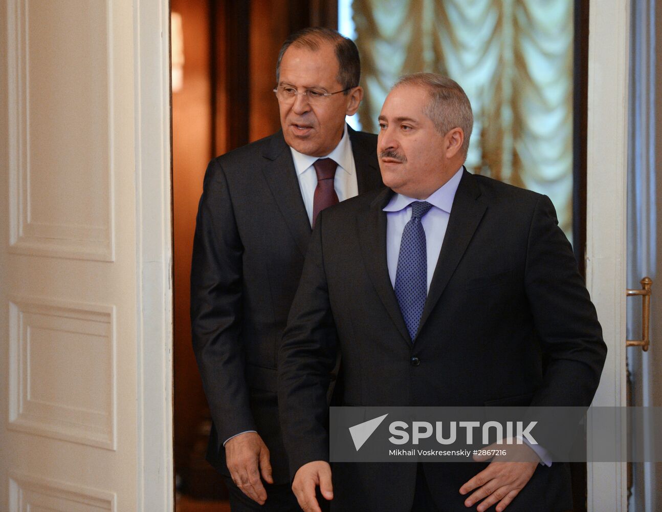 Russian Foreign Minister Sergei Lavrov meets with Foreign Minister of Jordan Nasser Judeh