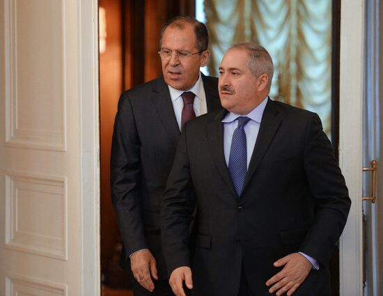 Russian Foreign Minister Sergei Lavrov meets with Foreign Minister of Jordan Nasser Judeh