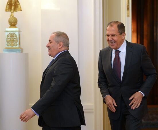 Russian Foreign Minister Sergei Lavrov meets with Foreign Minister of Jordan Nasser Judeh