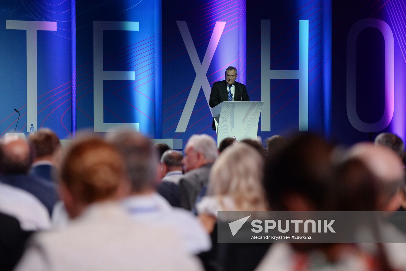 Russian Deputy Prime Minister Dmitry Rogozin attends Technoprom 2016 expo in Novosibirsk