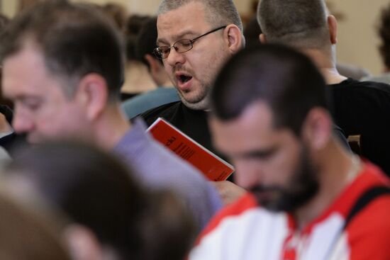 Press conference and presentation of Passion of Luke choir and instrumental composition