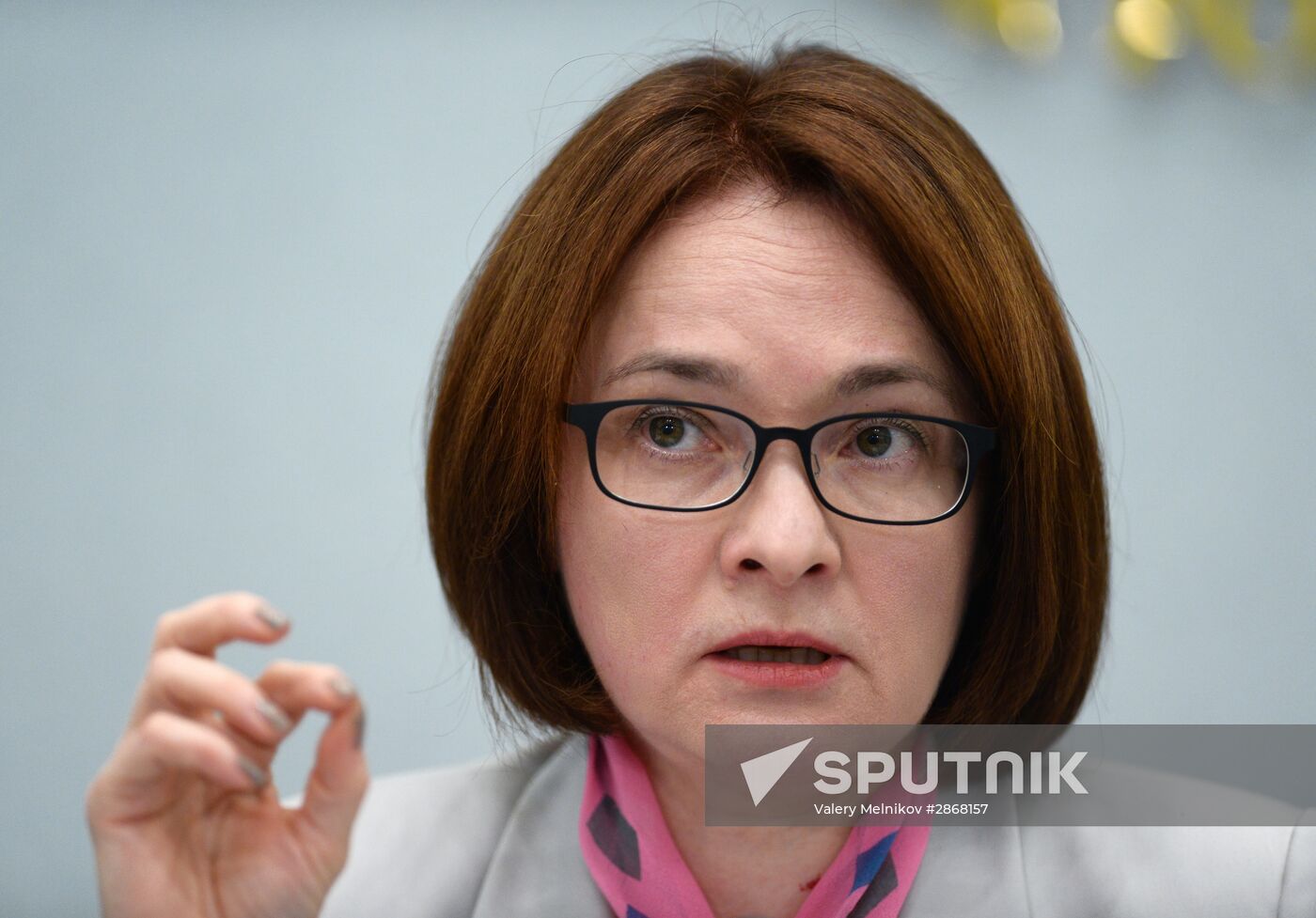 Bank of Russia Governor Elvira Nabiullins gives press conference