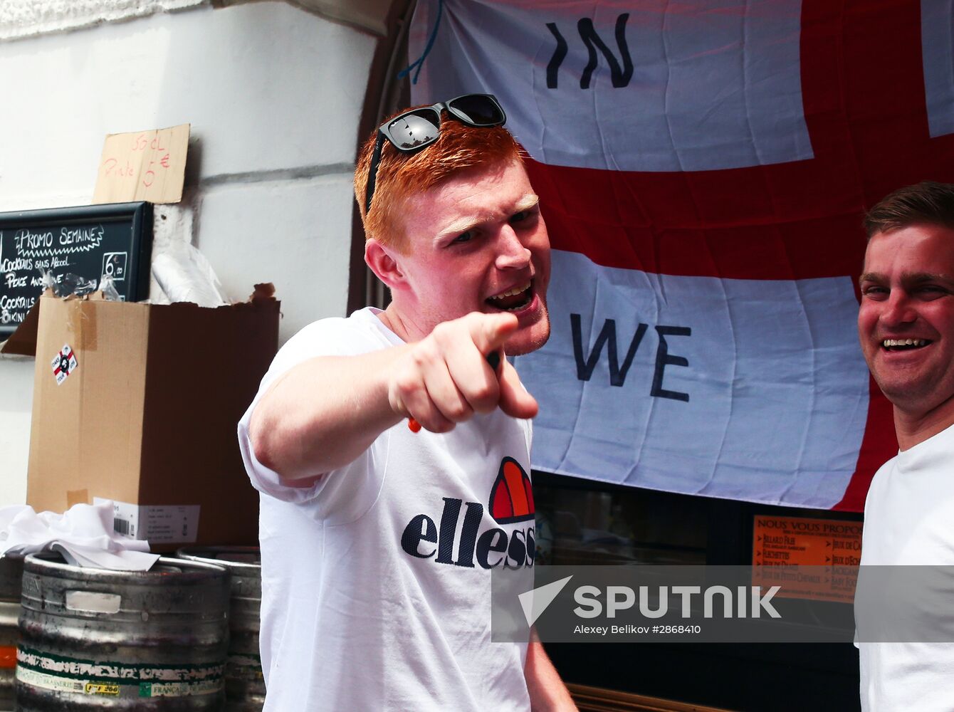 English football fans in Marseille