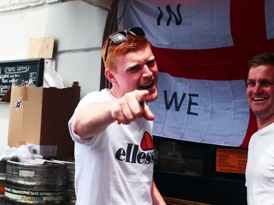 English football fans in Marseille