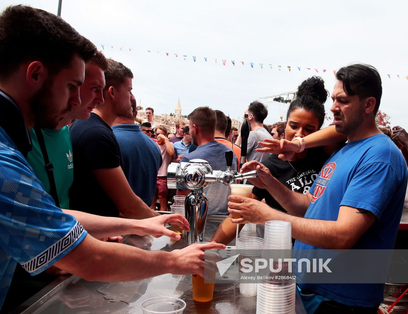 English football fans in Marseille