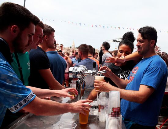 English football fans in Marseille