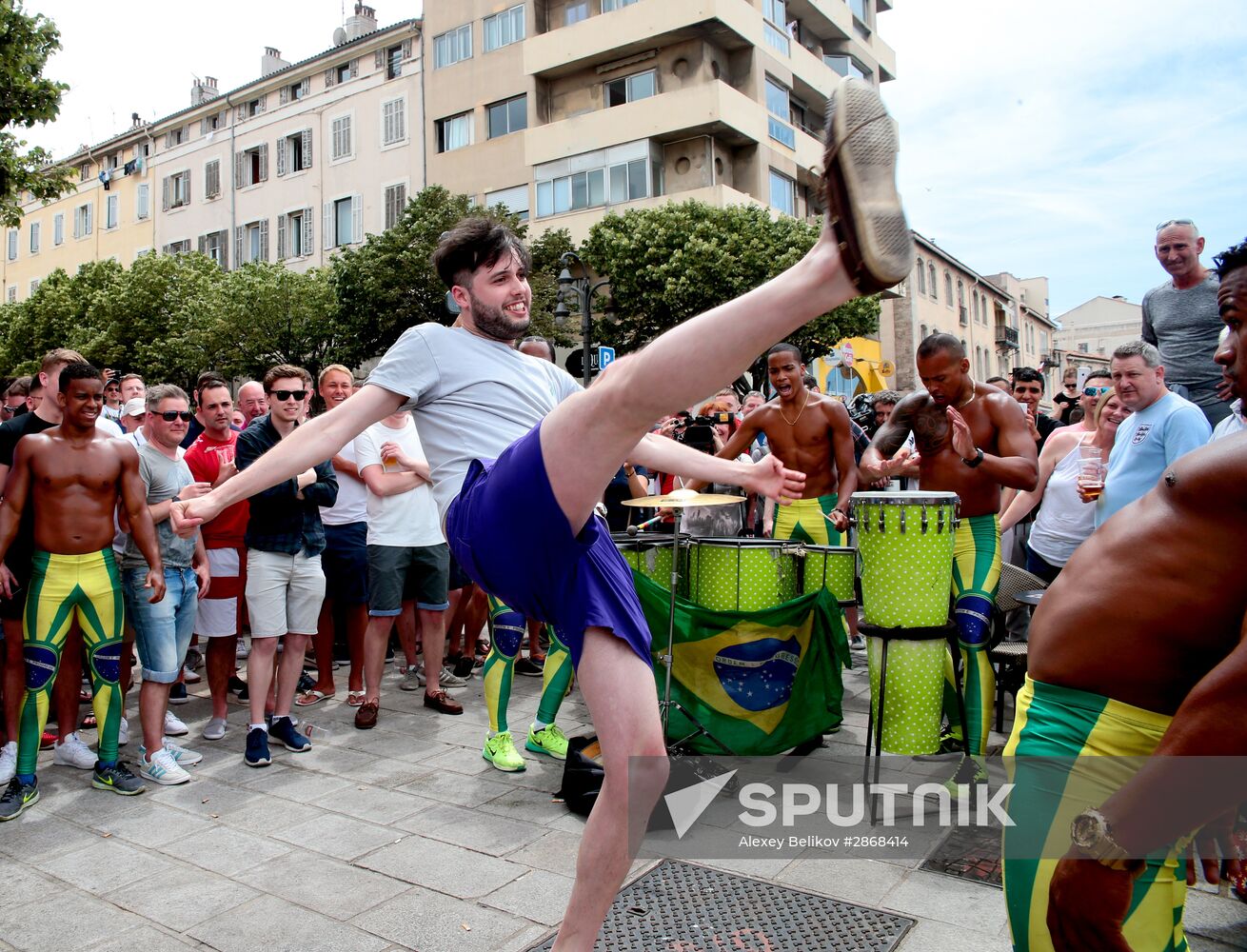 England team's fans in Marseille