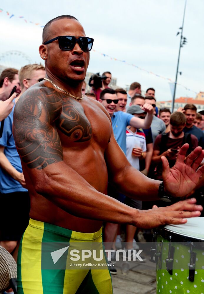 English football fans in Marseille
