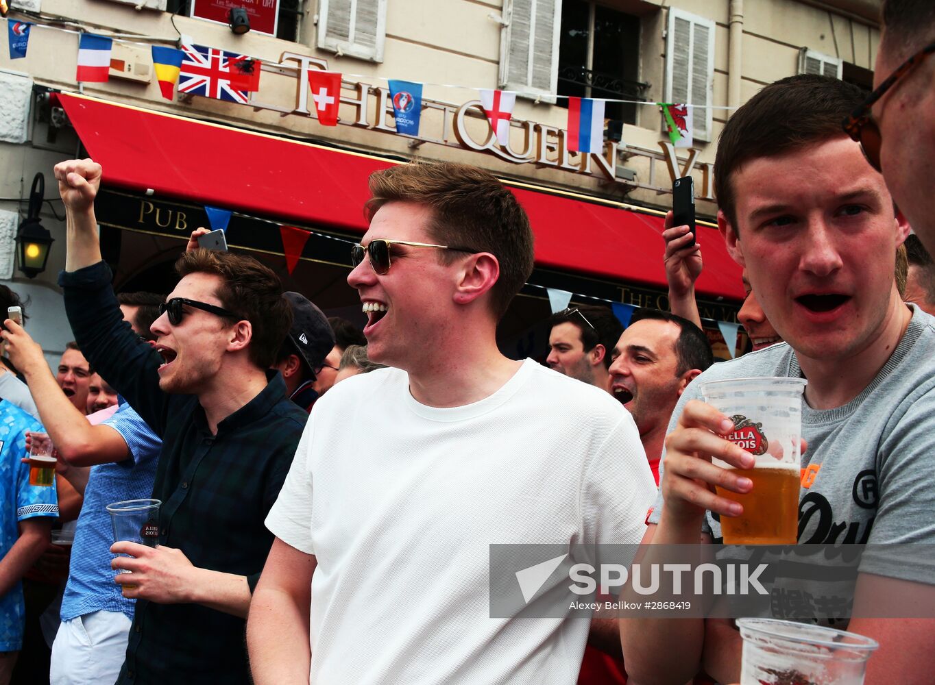 England team's fans in Marseille