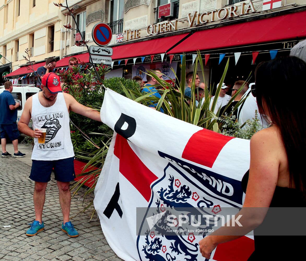 England team's fans in Marseille