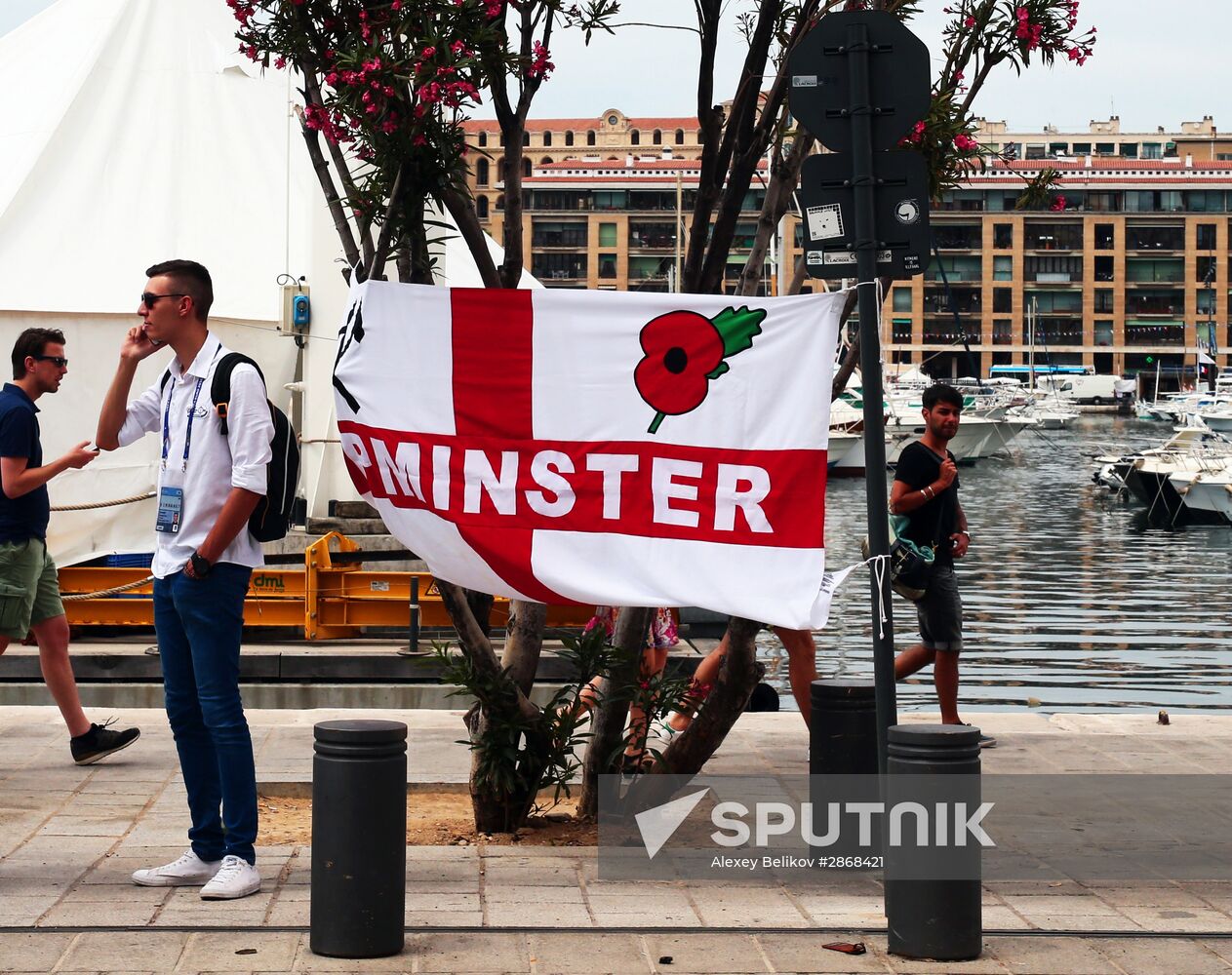 English football fans in Marseille