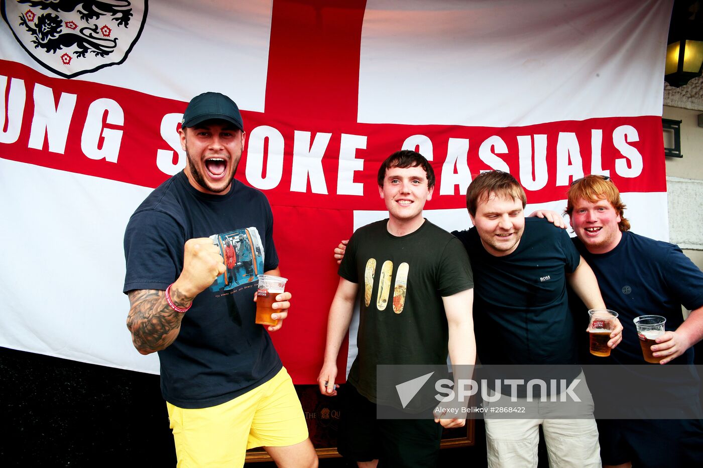 English football fans in Marseille