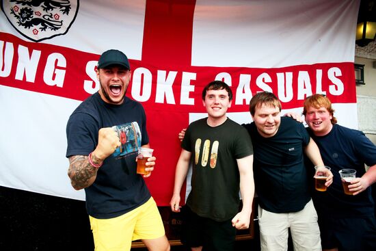 English football fans in Marseille