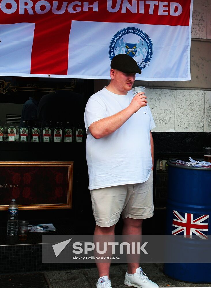 English football fans in Marseille